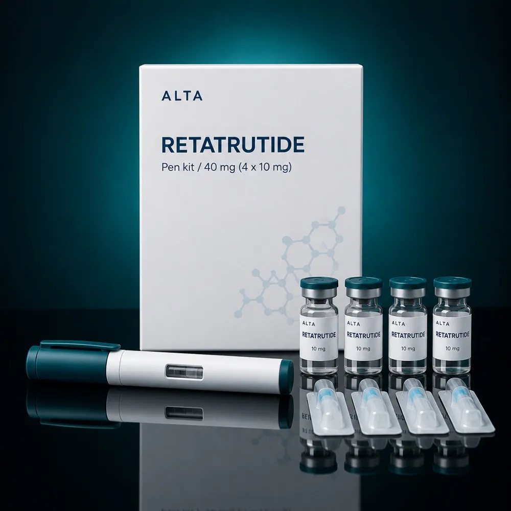 Retatrutide Pen Kit pen kit: device, four vials and needles